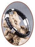 JB Memorials Edelstahl Leder Herren Asche Armband - VAS004