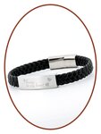 JB Memorials Edelstahl PU Leder Asche Armband - IM001