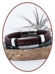 JB Memorials Edelstahl Leder Asche Armband 12mm- ASB024KL