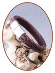 JB Memorials Edelstahl Leder Asche Armband 10mm- ASB040