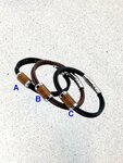 JB Memorials Edelstahl Leder Herren 'Hirschgeweih' Asche Armband - PP003
