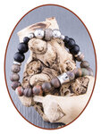 JB Memorials Onyx und Natur Perlen-Asche-Armband - KHA040