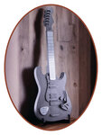 Design Midi Asche Urne 'E-Gitarre' (40cm) in Verschiedene Farben - HM440