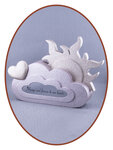 Mini Kinder / Baby Asche Urne 'Wolke & Sonne' in vielen Farben - HMP662