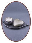Mini Asche Urne 'Leaf and Heart' in Verschiedene Farben - HMP675