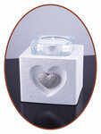 Mini As Urn met Waxine - Theelichthouder Hart  - HMP615