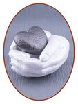 Mini Asche Urne 'Heart in Hands' in Verschiedene Farben - HMP637KL