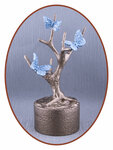 Mini Asche Urne 'Butterflies in Tree' in Verschiedene Farben - HMP668
