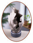Mini Asche Urne 'Leafs with Tealight' - HMP680