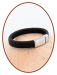 Edelstahl Leder Asche Armband 14mm - ASB041-A