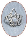 JB Memorials Sterling Zilveren Dames 'Vlinder' As Ring - RB060