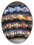 JB Memorials Edelstahl Leder Perlen Asche Armband - ZAS014A