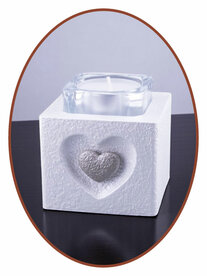 Mini As Urn met Waxine - Theelichthouder Hart  - HMP615