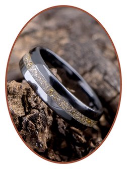 Ceramic Zirconium Design Uni Asche Ring (Gold) - TC01G