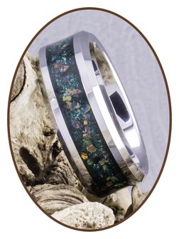 Tungsten Carbide &#039;Heavenly Treasures Asche Gedenk Ring - JRB140HT