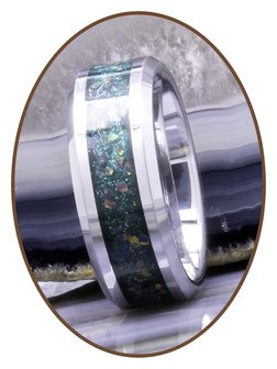 Tungsten Carbide &#039;Heavenly Treasures Asche Gedenk Ring - JRB140HT