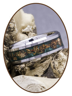 Tungsten Carbide &#039;Heavenly Treasures Asche Gedenk Ring - JRB140HTF
