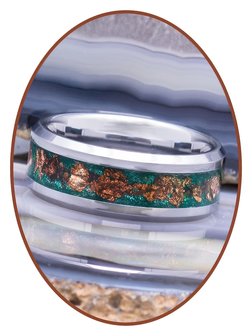 Tungsten Carbide &#039;Heavenly Treasures Asche Gedenk Ring - JRB140HTF
