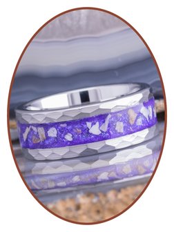 Tungsten Carbide Design Brushed Asche gedenk Ring - JRB142HT