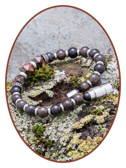 JB Memorials Exclusive &#039;Natural Stone Bead&#039; Asche Armband - KHA017S