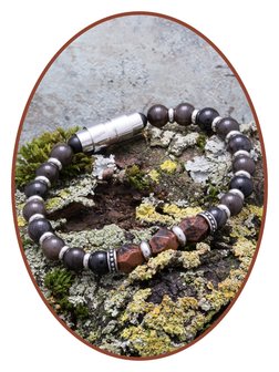 JB Memorials Exclusive &#039;Natural Stone Bead&#039; Asche Armband - KHA017S