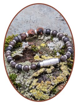 JB Memorials Exclusive &#039;Natural Stone Bead&#039; Asche Armband - KHA017S