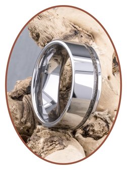 JB Memorials Tungsten Carbide Brede Heren As Ring - RB046H