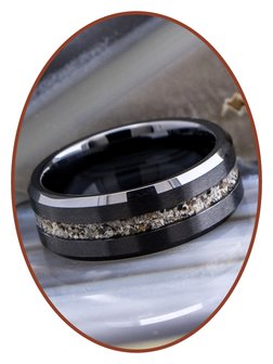 Ceramic Zirconium Design  Asche Ring 8mm Breit - RB048B