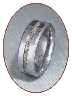 JB Memorials Tungsten Carbide Dames  As Ring - RB048D