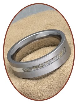 JB Memorials Titan - Silber Asche Ring - RB050