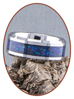 JB Memorials Ceramic Zirconium Design &#039;Night Sky&#039; Asche Ring - CRC141NS