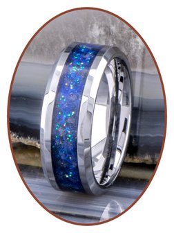 JB Memorials Ceramic Zirconium Design &#039;Night Sky&#039; Asche Ring - CRC141NS