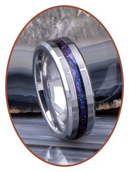 Tungsten Carbide 6mm Chroma Farben Damen  Asche Ring - RB048CHR