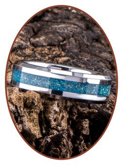 Tungsten Carbide &#039;Metallic colored&#039; Design Damen  Asche Ring - RB048DBG