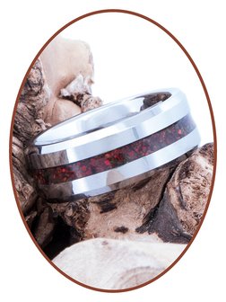 Tungsten Carbide Design Herren Opal Asche Ring - RB048HO