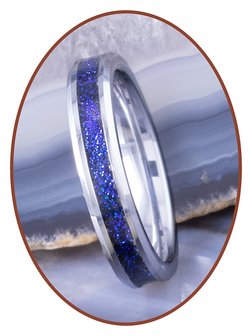 Tungsten Carbide Design Damen  Asche Ring &#039;Chameleon&#039; 4mm - RB143C