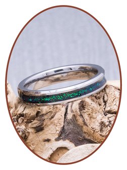 Tungsten Carbide Design Damen  Asche Ring &#039;Chameleon&#039; 4mm - RB143C