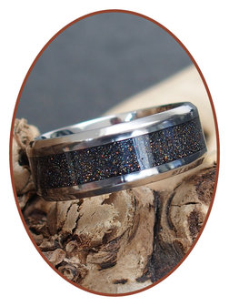 Asche Ring - &#039;Multi Color&#039; - 6 oder 8mm Breite - TI003HP-4M2B