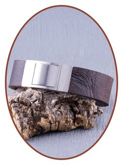 JB Memorials Edelstahl Leder Special Asche Armband (Leder in 6 Farben erh&auml;ltlich) - ZAS059
