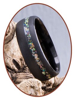 JB Memorials Tungsten Carbide Wolfram Opal  Asche Ring - RB048QO