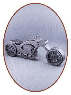 Design Mini Asche Urne &#039;Biker&#039; mit Namen - HM324AB