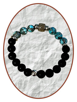 JB Memorials Synt. Turquoise Onyx Stone-Asche-Armband - KHA033