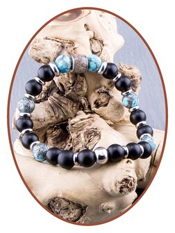 JB Memorials Synt. Turquoise Onyx Stone-Asche-Armband - KHA034