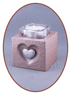 Mini Asche Urne mit Teelichthalter Heart - HMP615
