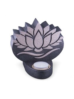 Mini Asche Urne &#039;Lotus&#039; mit Teelichthalter - HMP636