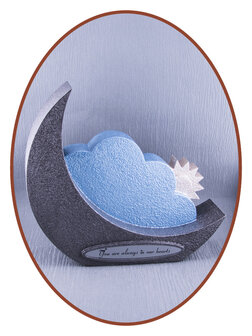 Mini Kinder / Baby Asche Urne &#039;Mond Wolke&#039; - HMP645