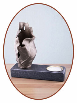 Mini Asche Urne &#039;Leafs with Tealight&#039; in Verschiedene Farben - HMP680