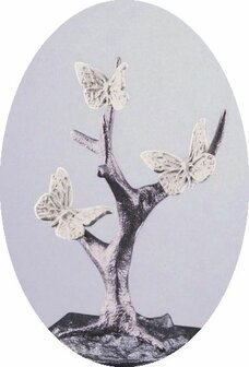 Mini Asche Urne &#039;Butterflies in Tree&#039; in Verschiedene Farben - HMP667B