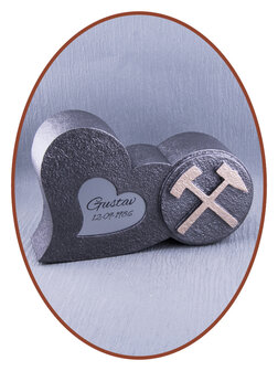 Mini Asche Urne &#039;Kohlebergwerk&#039; in Verschiedene Farben - HMP631M