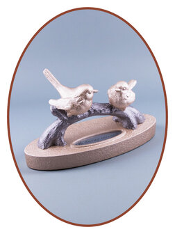 Mini Asche (Duo) Urne 'V&ouml;gel auf einem Baumstamm' - HMP691